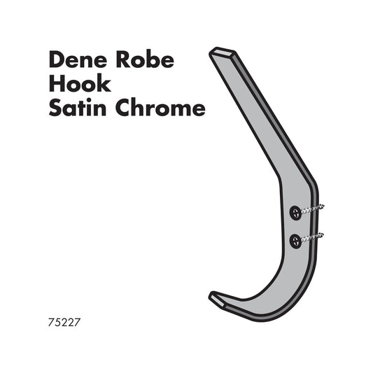 Adoored Satin Chrome Dene Deco Hook - 25mm Steel - Durable Design – view 2