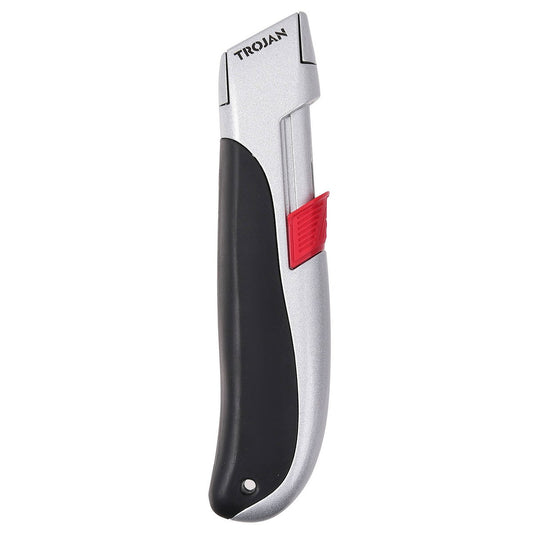 Trojan Auto Retract Safety Knife - 78mm - Spring Loaded - DIY Use – view 2 - Auzzistore