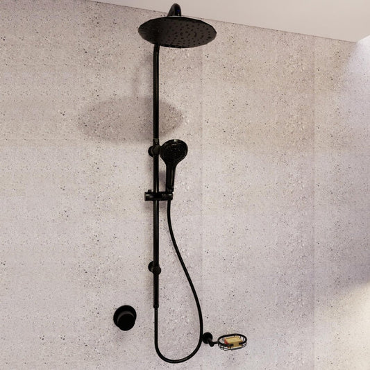 Mondella Matte Black Shower On Rail - 304 Stainless Steel - Luxury – view 2