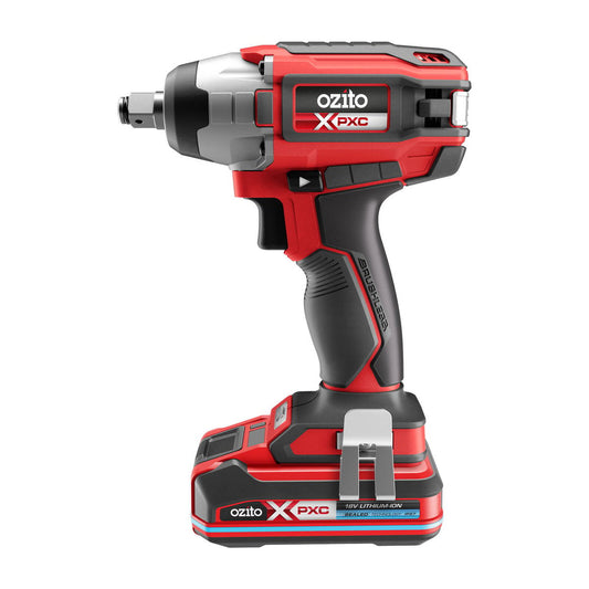 Ozito PXC 18V Brushless 1/2" Impact Wrench Kit - 10 Impact Sockets - 230NM Torque – view 2 - Auzzistore