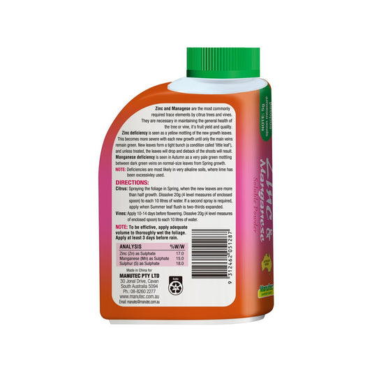 Manutec Zinc Manganese Soluble Powder - 500g - Water Soluble - Safe for Vegetables – view 2 - Auzzistore