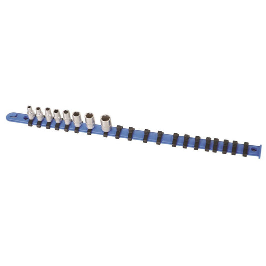 Kincrome 1/4 Drive Socket Rail - 20 Clip - Plastic - Easy To Carry