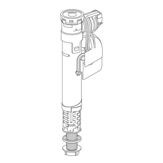 Caroma Quietflow 2 Bottom Inlet Valve - 100mm Plastic - Durable Design – view 2
