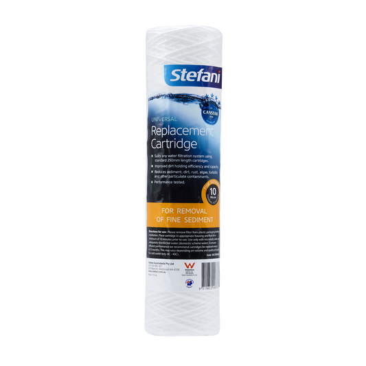 Stefani 10 Micron Fine Sediment Cartridge 250mm Polypropylene Filter - Auzzistore