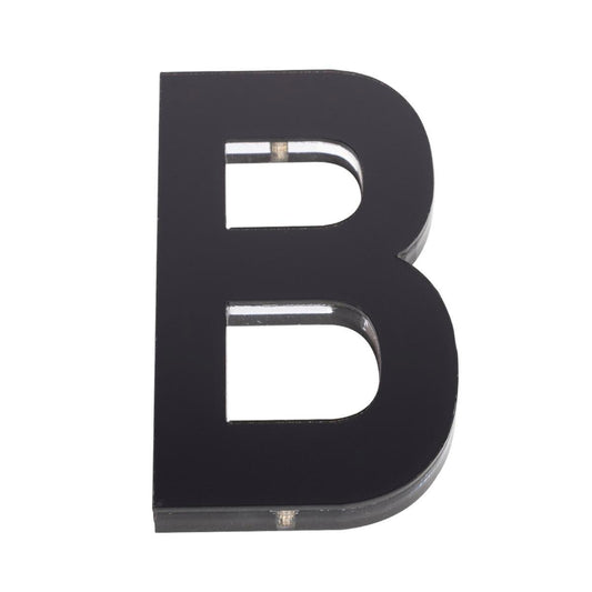 Sandleford 120mm Black Ultra Acrylic House Letter B - Durable Indoor Outdoor Use