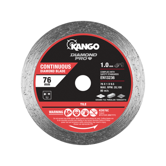 Kango 76mm Continuous Diamond Blade - Precision Cutting - Smooth Finish – view 2 - Auzzistore