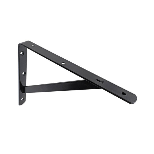 Carinya Straight Stayed Bracket Black 250 x 200mm Heavy Duty Steel - Auzzistore