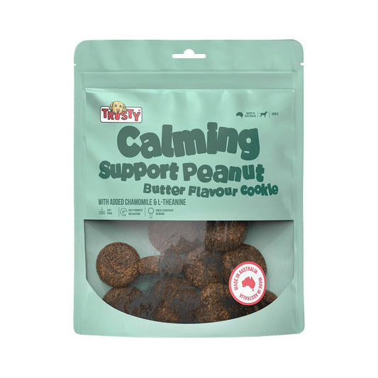 Trusty Calming Support Peanut Butter Cookie Dog Treats 300g - Reduces Anxiety