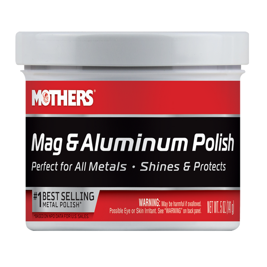 Mothers Mag Aluminium Metal Polish - 141g - Removes Oxidation - Silver