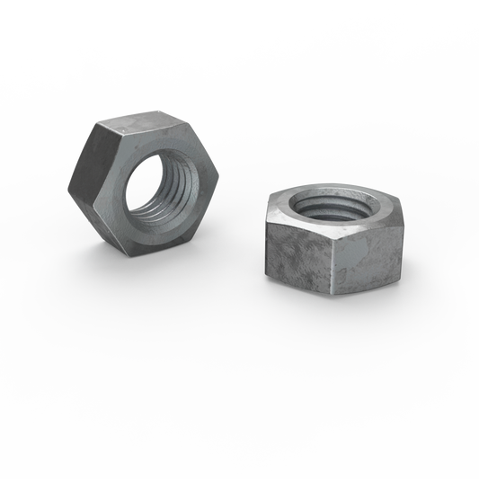 Zenith Hot Dip Galvanised Hex Nuts M10 4.6 Grade Steel Rust Resistant - Auzzistore