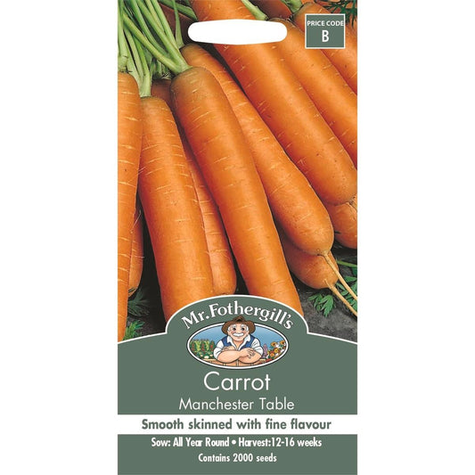 Mr Fothergill Carrot Seeds - Manchester - 16 Weeks - Fine Flavour - Auzzistore