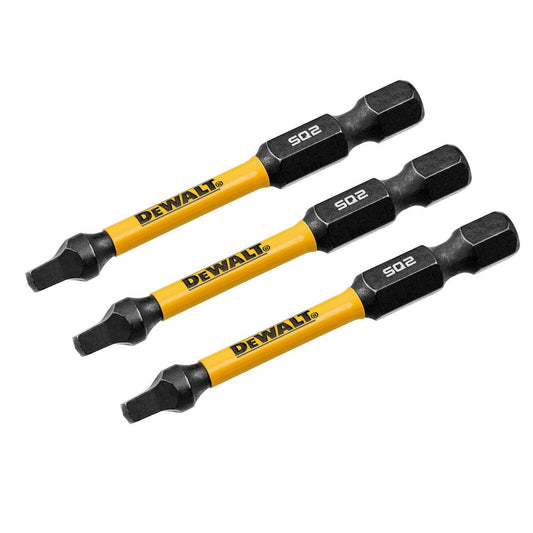 Dewalt Flextorq Screwdriver Bit 57mm SQ2 - 3 Pack - Impact Resistant – view 2 - Auzzistore