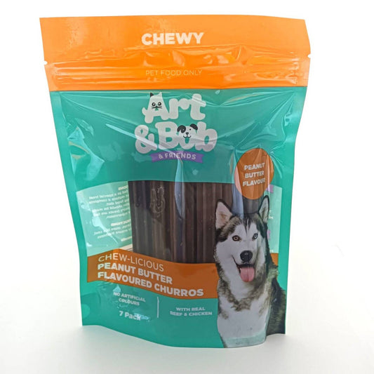 Art Bob Peanut Butter Flavoured Churros - 7 Pack - Unique Snack Option