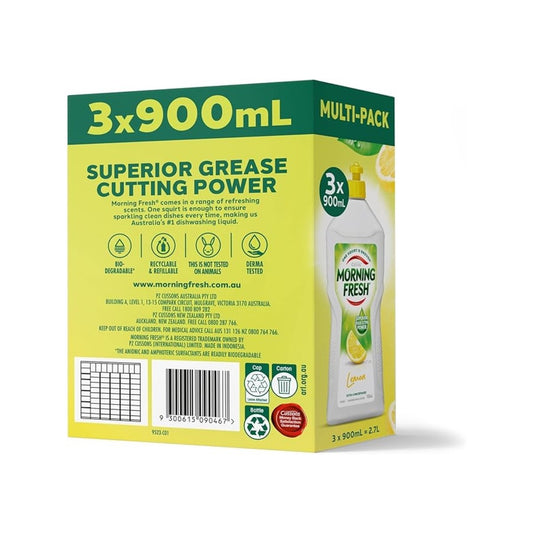 Morning Fresh Lemon Dishwashing Liquid 900ml 3 Pack - Superior Grease-Cutting – view 2