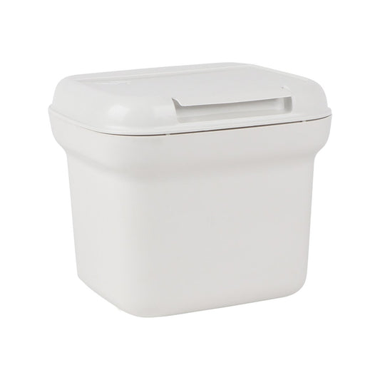 Willow 5L White Charcoal Flip Top Bench Tidy - Compact Polypropylene - Easy Clean – view 2 - Auzzistore