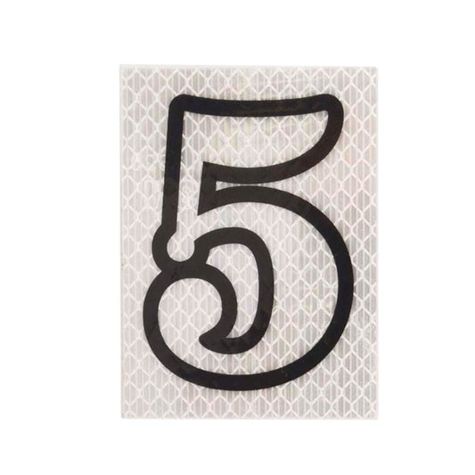 Sandleford 80mm Self Adhesive Night Shine House Number 5 - Silver - Auzzistore