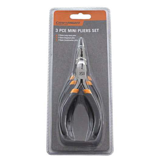 Craftright Mini Pliers Set - 3 Piece - Carbon Steel - Versatile Tools – view 2
