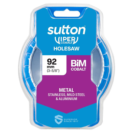 Sutton Tools 92mm Viper Cobalt Bi Metal Holesaw - Durable Cutting Tool - Auzzistore