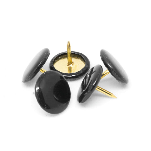 Pinnacle Upholstery Nails - Black Pan Head - 50 Pack - Metal - Durable - Auzzistore