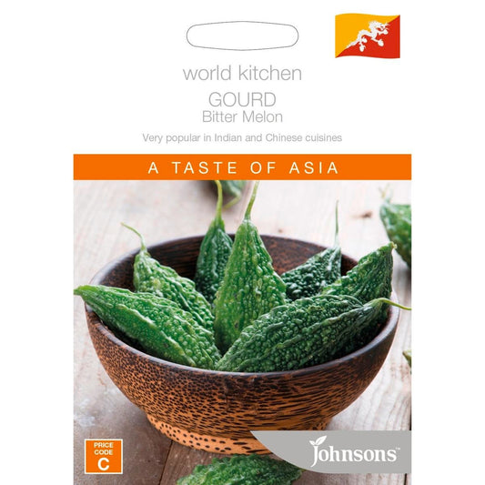 Johnsons World Kitchen Gourd Bitter Melon Seeds - 95mm - Seed - Asian Cuisine - Auzzistore