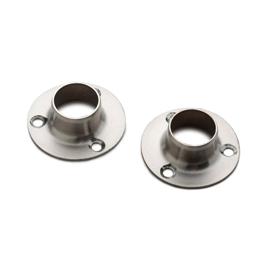 Sandleford Stainless Steel Round Flange Fitting Rod 2 Pack - 19mm - Auzzistore