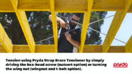 Pryda Strap Brace - 6 Pack - Z275 Zinc Coated Steel - Easy Tensioning – view 2 - Auzzistore