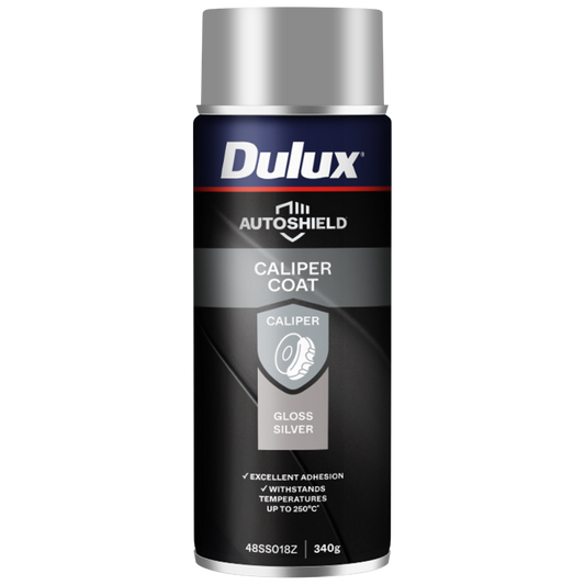 Dulux Autoshield Spray Paint 340g Silver Caliper - High Adhesion - 250°C Resistance - Auzzistore