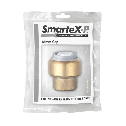 Smartex Pex 16mm Cap - Push-Fit Lead-Free Brass - Durable Plumbing Fitting – view 2 - Auzzistore