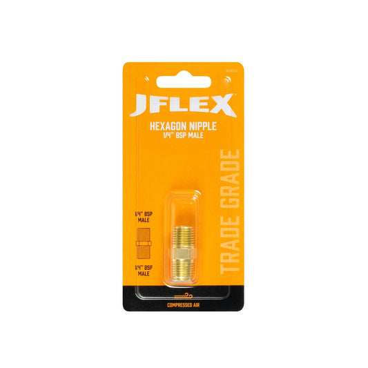 Jflex Hexagon Nipple 1/4" BSP - Brass Fitting - Durable - High Flow Capacity – view 2 - Auzzistore
