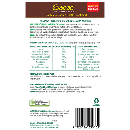 Seasol Seaweed Health Tonic - 4L - Durvillaea Potatorum - Plant Growth – view 2 - Auzzistore