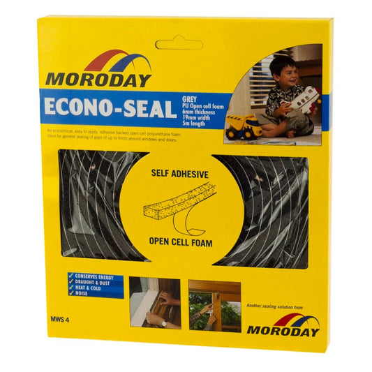 Moroday Grey Econo Weather Seal Tape - 19mm Open Cell Foam - Easy Install - Auzzistore