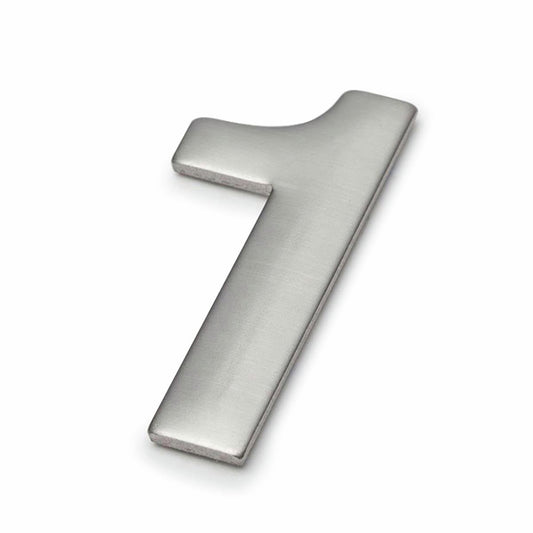 Sandleford 50mm Mode Stainless Steel House Number 1 - Silver - Self Adhesive