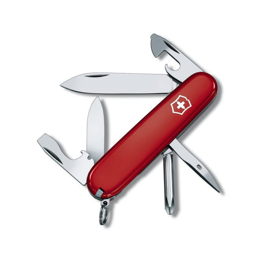 Victorinox Tinker Pocket Knife - Stainless Steel - Red - 60mm Blade Length - Auzzistore