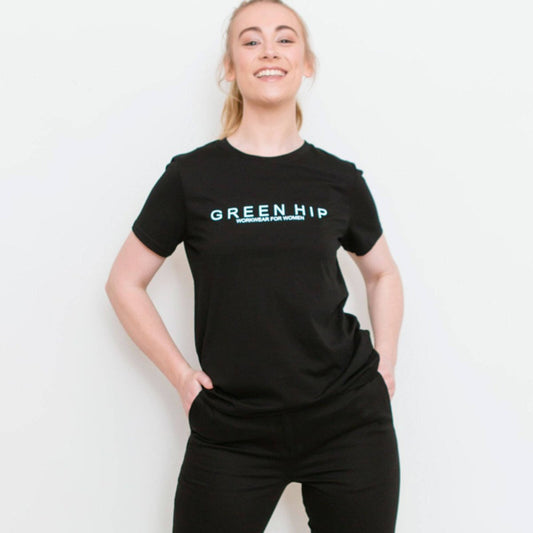 Green Hip Short Sleeve T Shirt - Black - Large - 100% Organic Cotton - Soft – view 2 - Auzzistore