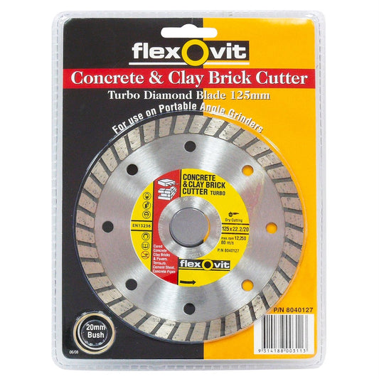 Flexovit Concrete and Clay Brick Cutter - 125mm - Metal - Fast Cutting - Auzzistore