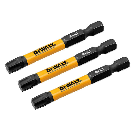 Dewalt Flextorq Screwdriver Bit 3 Pack - 57mm TX40 - Durable & Impact-Ready – view 2 - Auzzistore