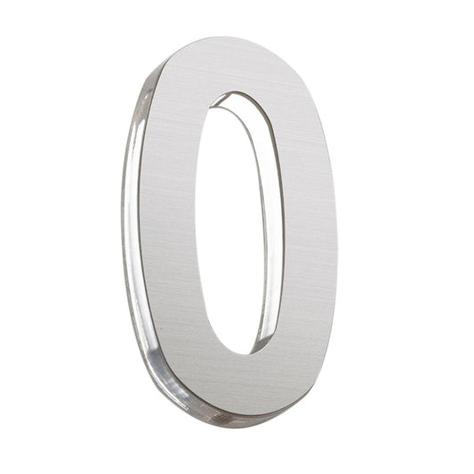 Sandleford 120mm Stainless Steel House Number 0 - Silver - UV Resistant