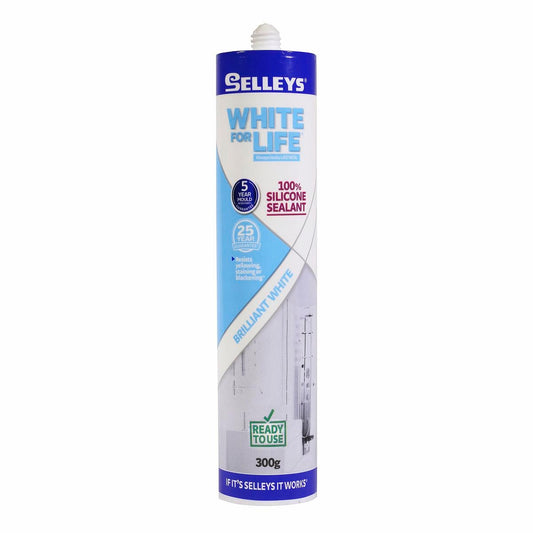 Selleys Wet Area White Silicone Sealant 300g Waterproof Mould Resistant - Auzzistore