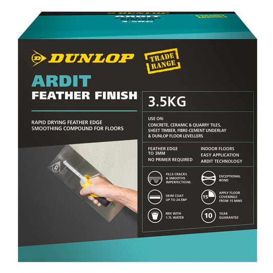 Dunlop 3.5kg Ardit Feather Finish Smooth Floor Compound Cement Based - Auzzistore