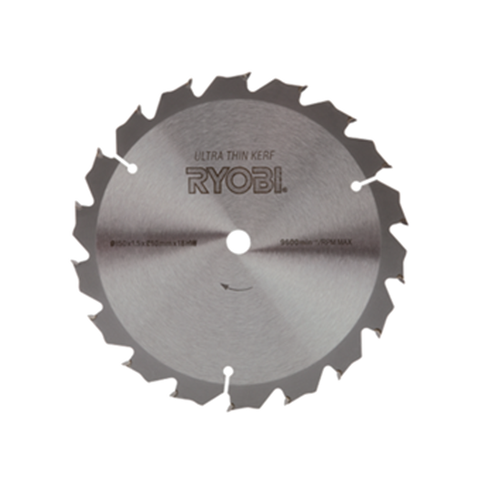 Ryobi 150mm 18T Wood Circular Saw Blade - Carbide Tip - Fast Cuts