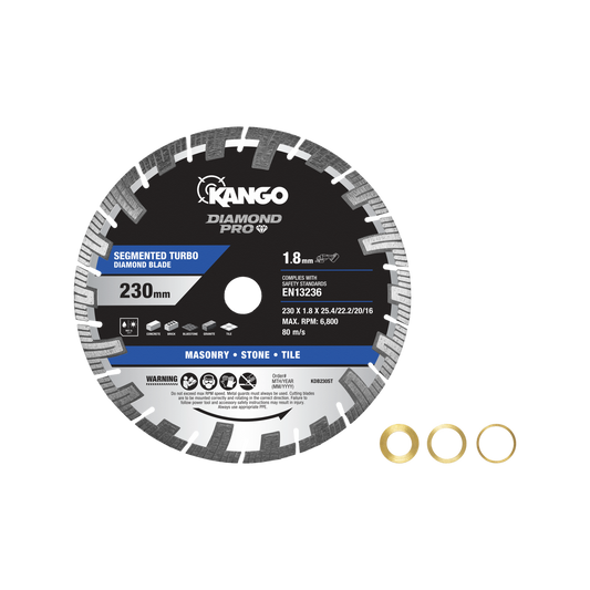Kango Segmented Turbo Diamond Blade - 230mm - Diamond - Dry Cutting – view 2 - Auzzistore