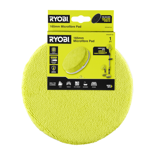 Ryobi Microfibre Cloth Cleaning Pad 165mm - Durable - For Delicate Surfaces – view 2