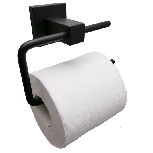 Barelli Piazza Matte Black Toilet Roll Holder - 1 Piece - 90mm x 145mm – view 2