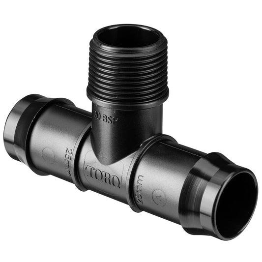 Toro 25mm Barbed x 20mm Male BSP Threaded Tee - Polypropylene - Durable - Auzzistore