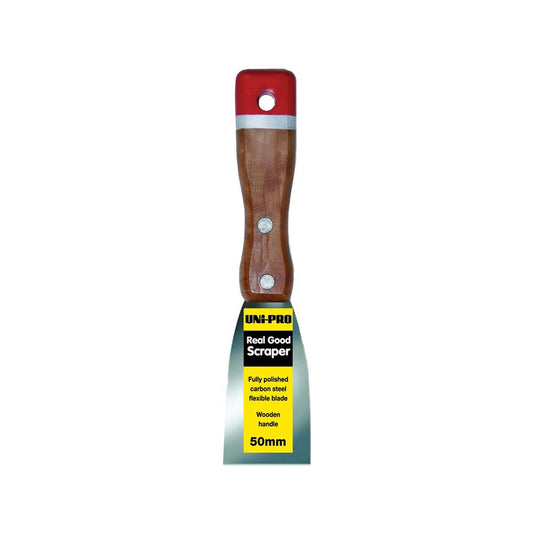 UNi-PRO 50mm Real Good Paint Scraper - Carbon Steel - Flexible Blade - Durable