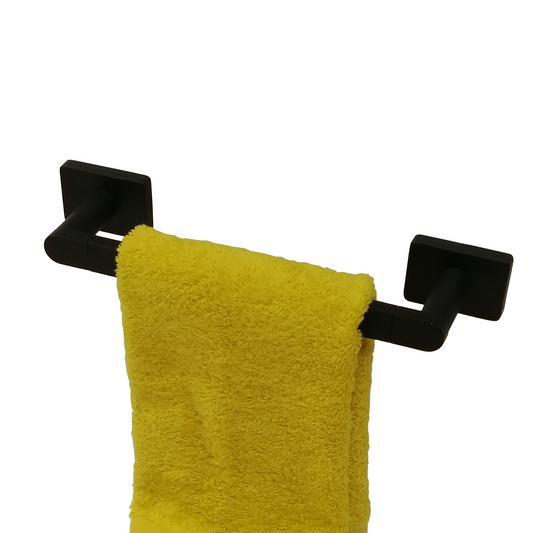 Barelli Matte Black Rigoni Base Double Towel Bar - 288mm x 42mm x 70mm - Black – view 2