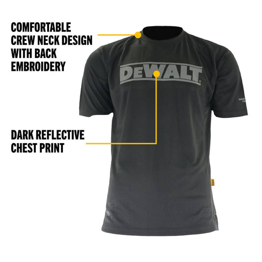 DEWALT Black Crew Neck T-Shirt XXL - Durable Cotton/Polyester Blend - UPF 50+ – view 2