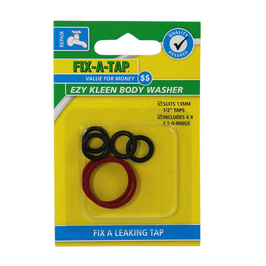 Fix a Tap Ezy Kleen Fibre Body Washer 4 Pack - 13mm (1/2") - Durable Seal – view 2 - Auzzistore