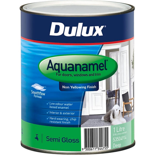 Dulux Enamel Paint - 1L - Deep - Water Based - Fast Drying Semi Gloss - Auzzistore