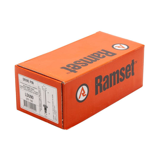 Ramset Nail Gun Drive Pins - 3.8mm x 90mm - Zinc - 100 Pack - High Strength - Auzzistore